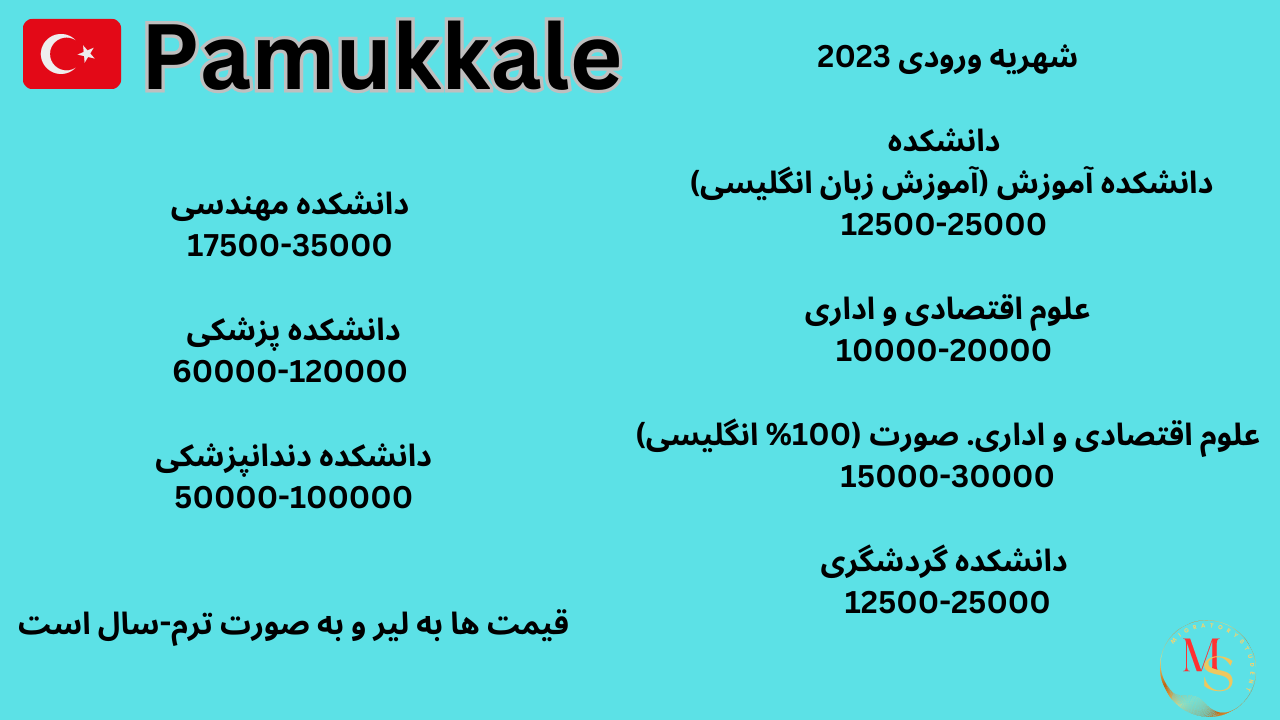 رشته زبان انگلیسی رایگان دانشگاه پاموکاله دنیزلی