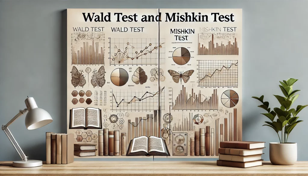 یک تصویر شاخص برای عنوان زیر طراحی کن آزمون والد (Wald Test) و آزمون میشکین (Mishkin Test)